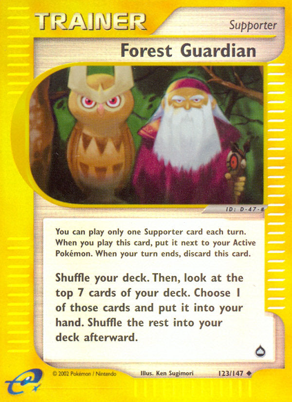 E-Series Aquapolis Forest Guardian #123/147 reverse holo